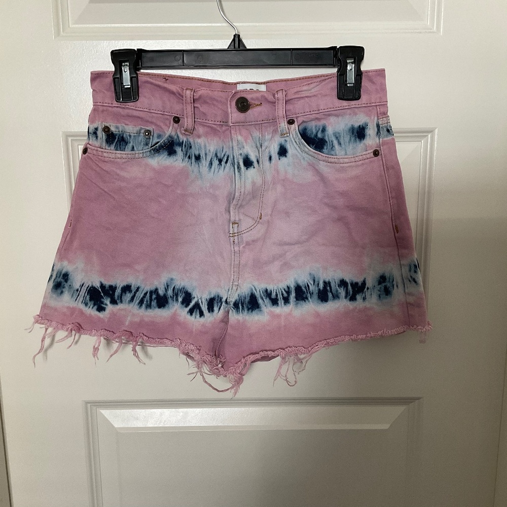 BDG Pax Pink Tie Dye Button Fly Jean Shorts‎ - Size 26